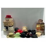 Vintage Hats and Hat Boxes Assortment