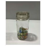 Simplex Glass Jar with Marbles