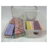 Quilt Fabric Lot with Storage Tote