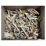 Box of Primarily Wooden Clothespins