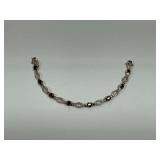 Sterling Silver Bracelet With Sapphire Stones
