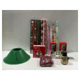 Christmas Wrapping Paper, Candle Holders, Tree Stand and More... see photos