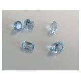 Loose Faceted Aquamarine Gemstones..4.35 carats