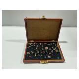 Pin Display Case with Lapel Pins