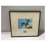 Owen Gromme Signed and Numbered Duck Print with 1978 Wisconsin Waterfowl Stamp