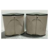 (2) Rubbermaid Corner Storage Cabinets