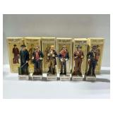(6) McCormick Distilling Company Western Figure Empty Whiskey Decanters with Original Boxes