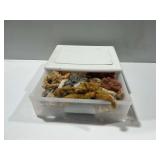 Various Natural Fiber Materials in Plastic Storage Drawer