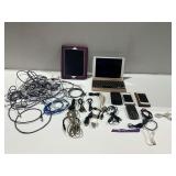 (2) Tablets, (4) Smartphones, and Electronic Cables... unable to test electronics
