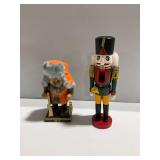 (2) Wooden Nutcrackers with Hunter and Military Soldier Themes