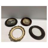 Vintage Oval Picture Frames with Portraits