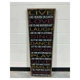 Decorative Wall Sign with Inspirational Text