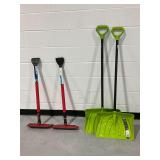 Suncast Snow Removal Tools Including Shovels and Snow Sweepers