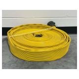 Yellow Fire Hose Roll with Fittings