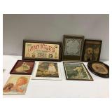 Group of Prints, Frames, and Wall Decor... Blue Bird of Happiness, Bedtime Prayers, and More