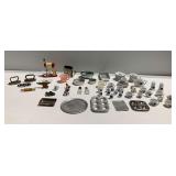 Toy Kitchen Play Set with Ceramic Tea Set and Metal Bakeware