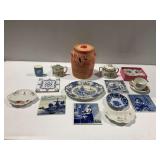 Delft Tiles, Limoges Cup, and Other Porcelain and Ceramic  Items