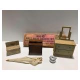 Miniature Doll Furniture and Toy Items with Box