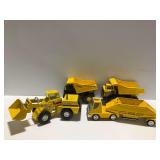 (4) Pressed Steel Construction Toy Vehicles with Tonka and Nylint
