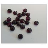 Round Cabochon Red Garnet Gemstones....17.85 carats