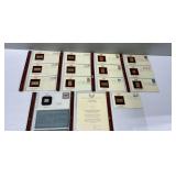 Postal Commemorative Society 22K Gold Replica Stamp Lot