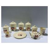 Treasure Craft Ceramic Cat Motif Kitchenware