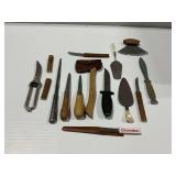 Edged Tools and Utensils with Leather Sheaths