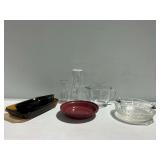 Kitchen Glassware and Longaberger Pottery Pie Dish