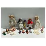 Porcelain and Composition Dolls with Accessories