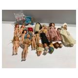 Mixture of Vintage Dolls with Accessories... see photos