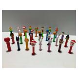 (30) PEZ Dispensers with Character and Holiday Motifs