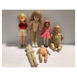(6) Dolls... Various Construction Materials
