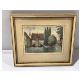 Framed Colored Etching of Nurnberg