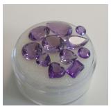 Amethyst Gemstones in Container...9.75 carats