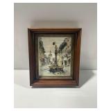 Paul Geissler Framed Print of Musketeer Fountain in Bern, Switzerland