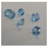 (5) Faceted Aquamarine Gemstones...2.90 carats