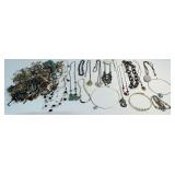 Costume Jewelry Lot with Necklaces and Bracelets