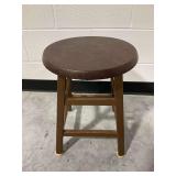 Wooden Stool with Padded Seat