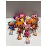 Group of Lalaloopsy Dolls with Various Outfits and Hair Colors