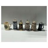 Ceramic Beer Steins and Mug Group...see description