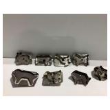 (8) Tin Cookie Cutters with Handles