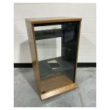 Wooden Audio Cabinet with Glass Door and Shelves