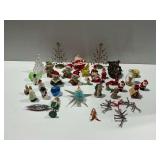 Variety of Vintage Christmas Figurines and Decor