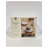 Threshold 16-Piece Round Coupe White Porcelain Dinnerware Set