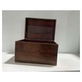 Wooden Box with Hinged Lid