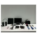 Netgear Router, Arris Modem, Craig Monitor, and Audio Equipment