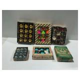 (6) Boxes of Christmas Tree Ornaments with Hot Color Angels