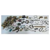 Vintage Costume Jewelry Bracelets and Earrings Assortment