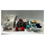 Skeins of Yarn and Other Craft Supplies