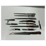Sharpening Rods and Vintage Knives Including Schrade Old Timer